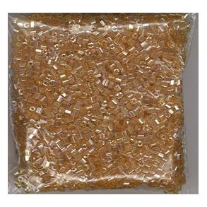 R�rperle, 2mm hul �1, guld iris, ca 40g