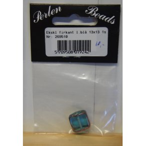 Eksklusivt glasfirkant bl 13x13mm