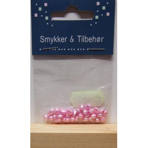 Ferskvandsperle 4-5mm 30 stk, pink