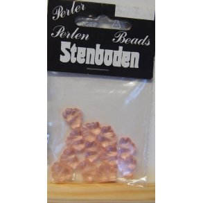 Glasperler ahorn, rosa, 13x11mm, 12stk