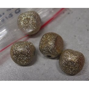 Guldperle, plast, �10mm/�2mm, 5stk