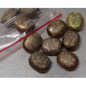 Bronze perle, plast, �10x12mm/�2mm, 5stk