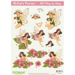 3D ark - Feer, lyser�de blomster