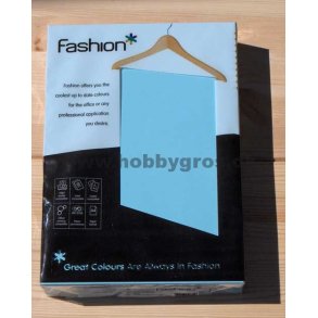 Kulrt papir A4, 80g, lysebl, 20 ark