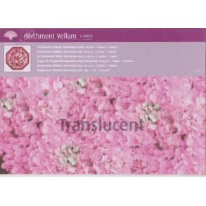 Baggrund Vellum, A4, 90g, hortensia/pink, 5 ark