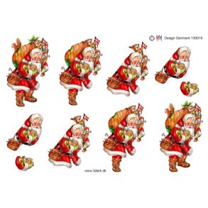 3D ark - Jul, julemand med s�k