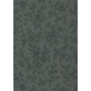 Papir med blomster mnster, 115g, A5, grn