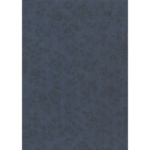 Papir med blomster mnster, 115g, A5, bl