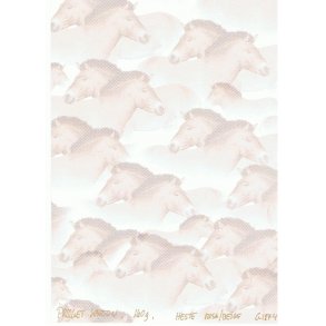 Hammersl�et karton A4, 160g, rosa/beige m/heste