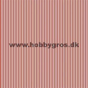 kort 14x28cm rd/hvide striber