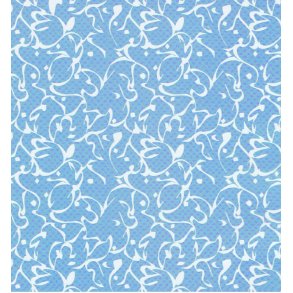 Vellum A4, blomster, ranker, bl