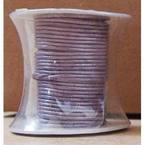 Ldersnre, lilla metallic, 1mm, 10m