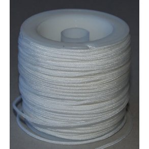 Knyttet nylonsnor, hvid, 1,7mm, 25m
