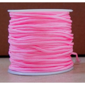 Knyttet nylonsnor, lyserd, 1,7mm, 25m