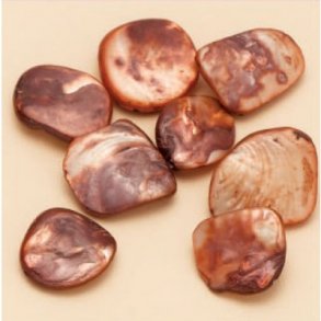 Irregul�r form, hul �0,5mm, orange nuancer, 8stk