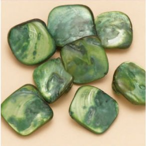 Irregul�r form, hul �0,5mm, gr�nne nuancer, 8stk