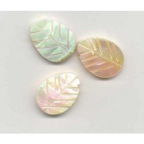 Blad, flad, 15x19mm hul �1mm, hvid, 3stk