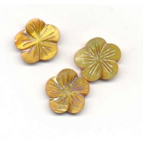 Blomst, flad, �18mm hul �1mm, brun, 3stk