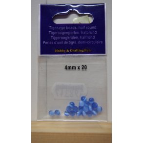 Halvperler 4x2mm, lys bl tigerje, 20stk