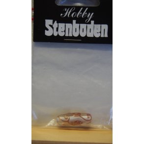 Hndlavet lampeperle klar 9x21mm hul 2mm, 1stk