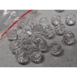 Plastperle kugleformet, �6mm, hul �1mm, 130stk, kl