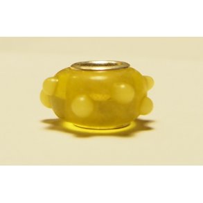 Luena glasperle m/metalindsats 1 stk