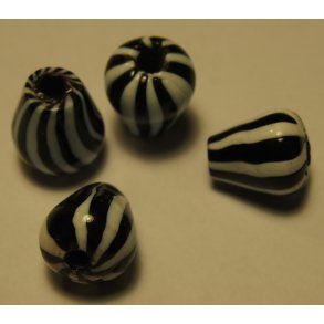 Hndlavede glasperler, 4stk