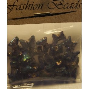 Glasperler, sommerfugle, 25stk