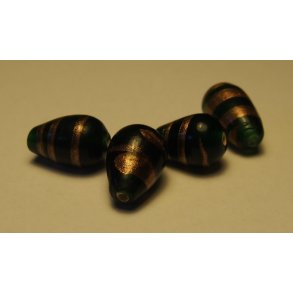 Hndlavede Indiske glasperler, 4stk