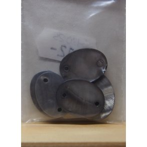 Perlemorsperler oval flad, 5stk