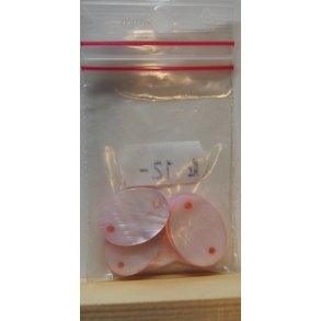 Perlemorsperler oval flad, 5stk