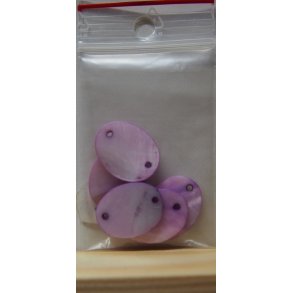 Perlemorsperler oval flad, 5stk