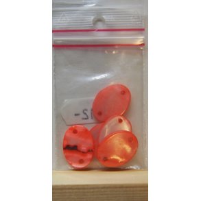 Perlemorsperler oval flad, 5stk