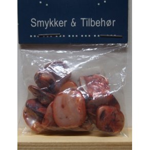 Perlemor flade perler i varierende former