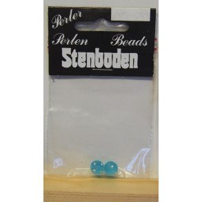 Glasperle m/rhinstene, 2stk