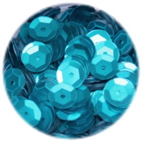 pailletter 5mm, turkis ca. 12g