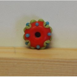 Hndlavede glasperle 1 stk