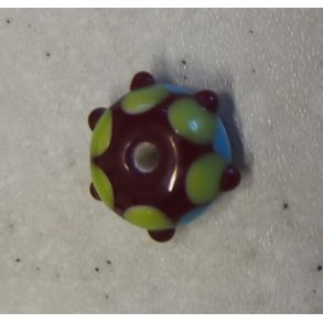 Hndlavede glasperle 1 stk