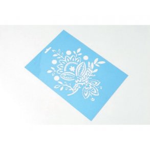 Stencil A4 blomster buket