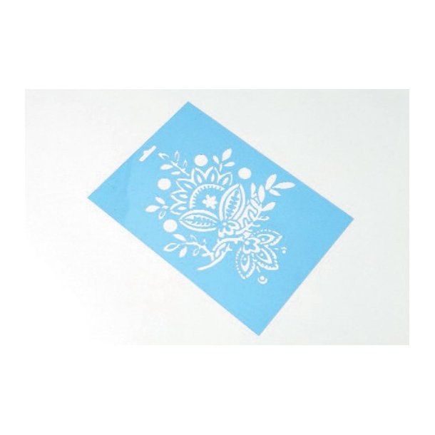 Stencil A4 blomster buket