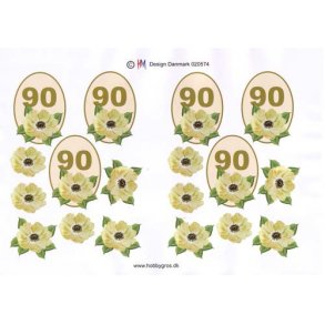 3D ark - Fdselsdage, 90 r, beige, tal