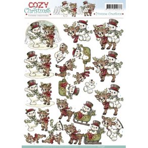 3D ark - Snemand, rensdyr, kane