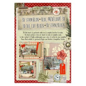 3D blok - udstanset, Jul og vinter, 1 ark