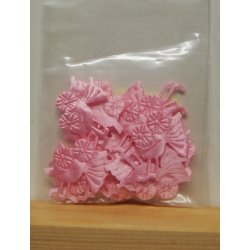 Pynt - Barnevogn ca20mm, lyserd, 18stk