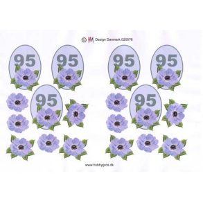 3D ark - Fdselsdage, 95 r, bl, tal