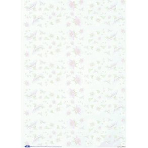 Basispapir m/blomster, hybenrose