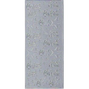 Stickers - Godt nytr stjerner/champagne, slv