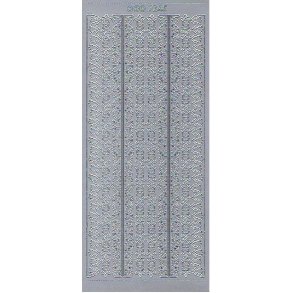 Stickers - Borter, juletrer/stjerner/tjrn, slv