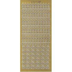 Stickers - Borter, julekugler, guld