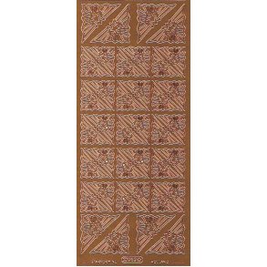 Stickers - Hjrner m/stjerne, kobber